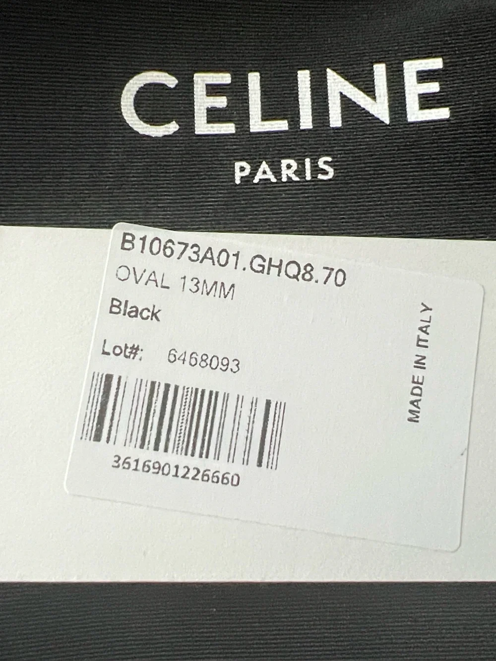 CELINE THIN PLATE BELT 13MM IN TAURILLON LEATHER Size 70 - NIB
